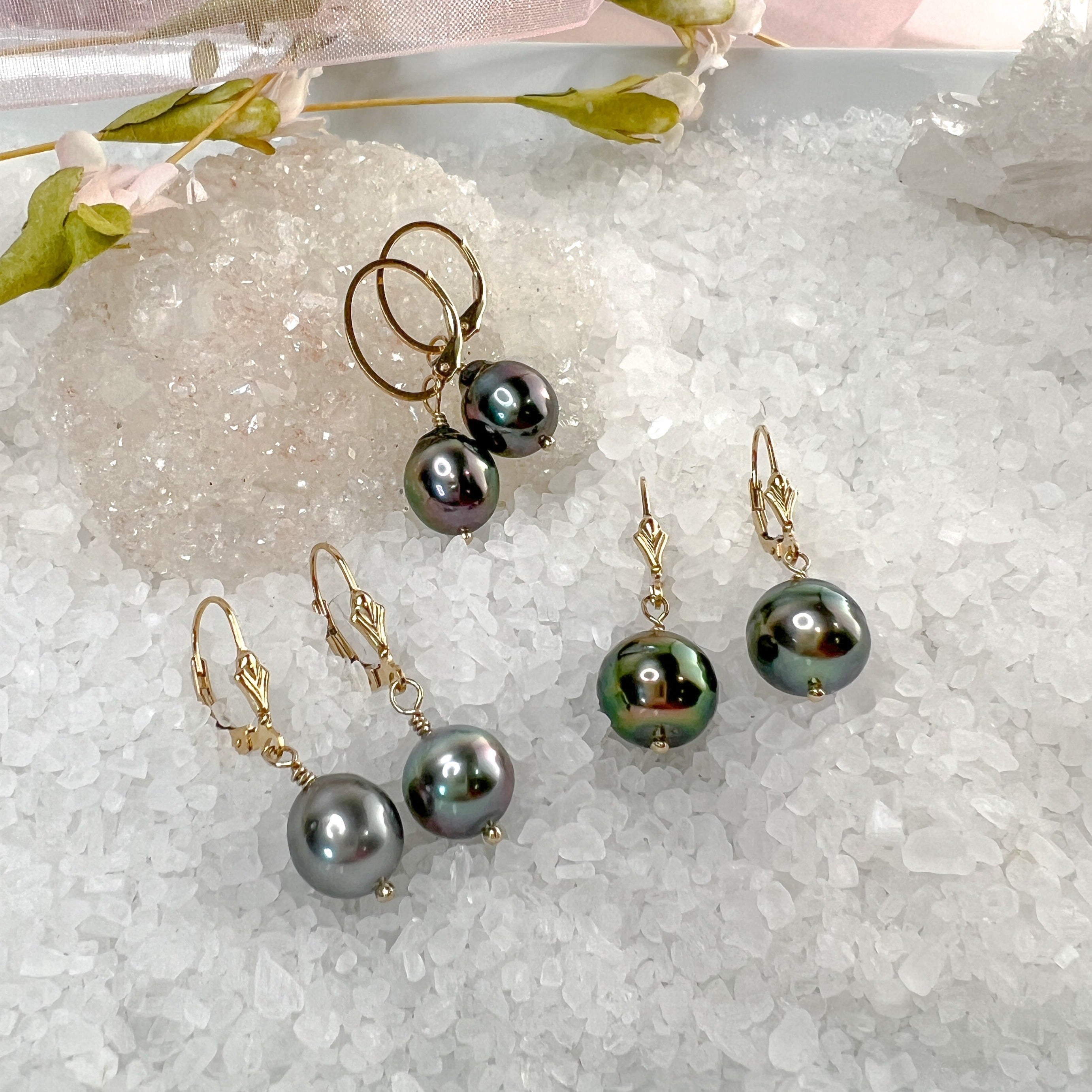 Tamara G Designs | Criss Cross Black Pearl Earrings